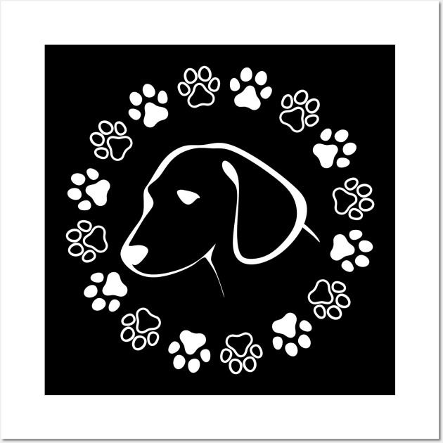 dog pow cute dogs lovers pets paws Wall Art by creativitythings 